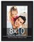 8x10 Frame with Mat - Black 10x12 Frame Wood Made to Display Print or Poster Measuring 8 x 10 Inches with Black Photo Mat